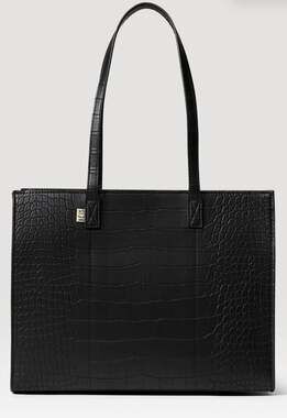 BEIS The Large Work Tote in Black Croc